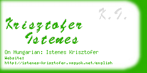 krisztofer istenes business card